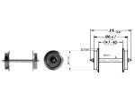 Fleischmann 6561 H0 Wechselstrom Radsatz Ø11mm 