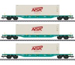Märklin 47135 H0 Container-Tragwagen Bauart Sgns 3er-Set 