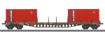 Märklin 47157 H0 Rungenwagen mit Containern, DSB 