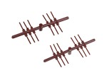 Märklin E371590 Spritzling mit je 12 Rungen, braun (2 Stück) Spur Z Modelleisenbahn
