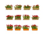 NOCH 14010 H0 Blumenkästen blühend rot 