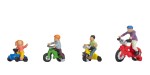 NOCH 15908 H0 Kinder auf Kinderfahrrädern 