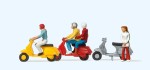 Preiser 10128 H0 Motorroller "Vespa"-Fahrer 