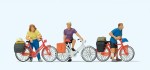 Preiser 10637 H0 Stehende Radfahrer an der Bahnschranke 