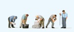 Preiser 10669 H0 Arbeit an der Bruchsteinmauer 