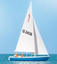 Preiser 10679 H0 Segler auf Segelboot „Korsar“ 