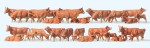 Preiser 14409 H0 Kühe braun, 30 Figuren 