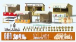 Preiser 17216 H0 Verkaufsstände und Zubehör Mittelaltermarkt (Bausatz)