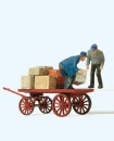 Preiser 28084 H0 Verladearbeiter mit Karre 