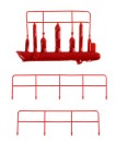 Roco 130395 H0 Teilesatz Geländer, feuerrot 