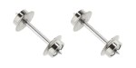 Roco 40184 H0 Radsatz AC, Ø 7,5 mm, Länge 24,75 mm (2er-Set) 