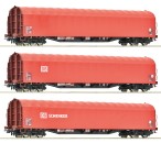 Roco 6600156 H0 Schiebeplanenwagen Rilns, DB AG 3er-Set 
