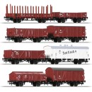 Roco 67127 H0 Güterwagen-Set der DR 8-teilig 