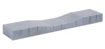 NOCH 66014 H0 Bahnsteig mit Gleisabgang, 18 cm lang 