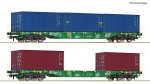 Roco 76007 H0 Containertragwagen, StB 2er-Set 