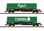 Minitrix 18718 N Taschenwagen Sdgmns 33, AAE 2er-Set 