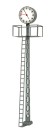 Viessmann 5082 H0 Beleuchtete Bahnhofsuhr auf Gittermast, LED weiß, 11 cm hoch