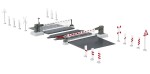 Viessmann 5104 H0 Bahnschranke mit Behang, vollautomatisch 