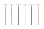 Viessmann 63646 H0 Bahnsteigleuchte, 2 LEDs weiß (6 Stück) 